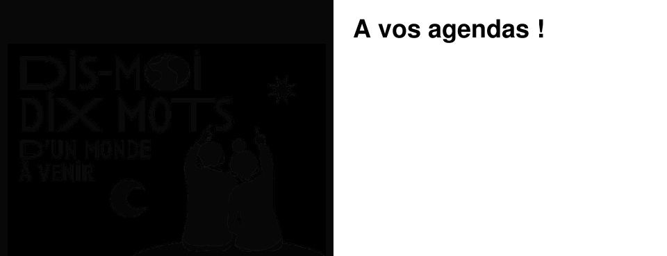 A vos agendas !
