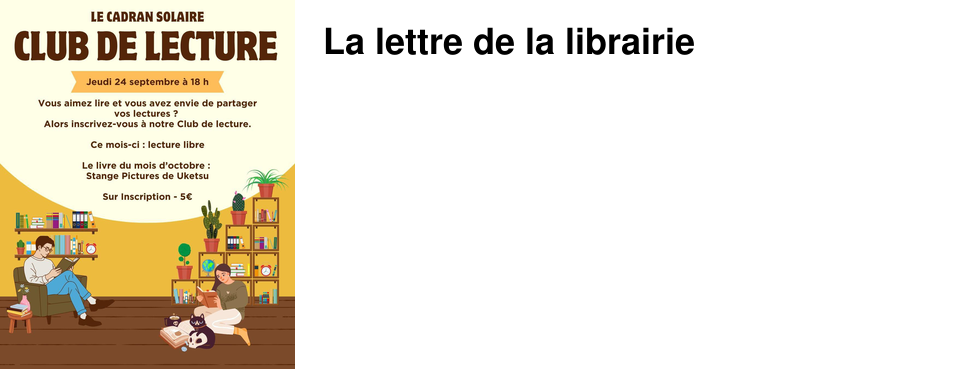 La lettre de la librairie