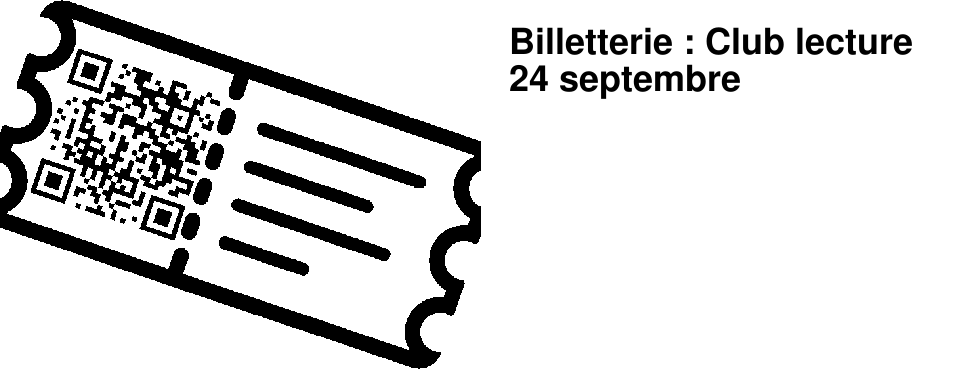 Billetterie : Club lecture 24 septembre